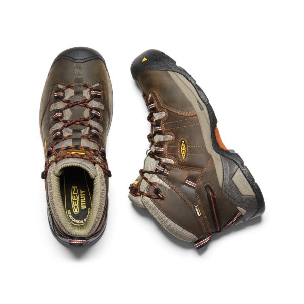 Men's Detroit XT Waterproof Boot (Soft Toe) | Black Olive/Leather Brown