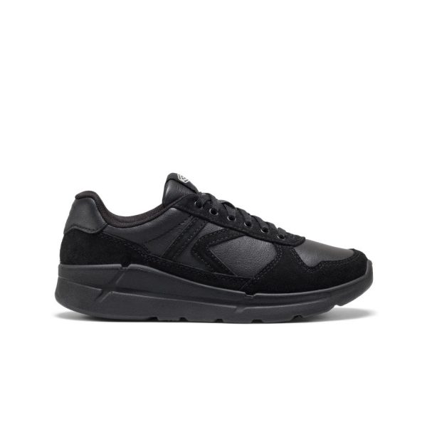 Women's KM2 Leather Jogger  |  Black/Black