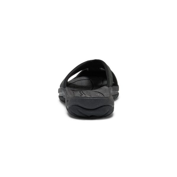 Women's Bali Leather Slide Sandal  |  Black/Black